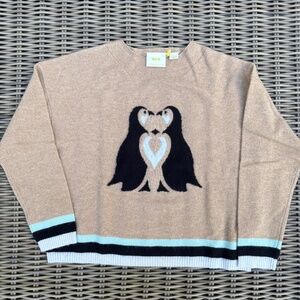 Woman Cashmere Penguin Sweater. size Medium